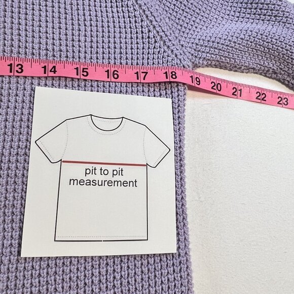 CORE life Size M Cozy Lilac Knit Sweater Coastal Grandma Vibes 100% Cotton - Picture 8 of 9